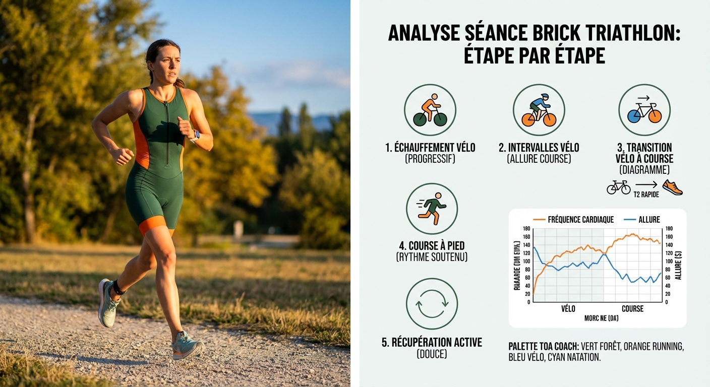 Protocole d'analyse d'une séance brick vélo-course en 5 étapes