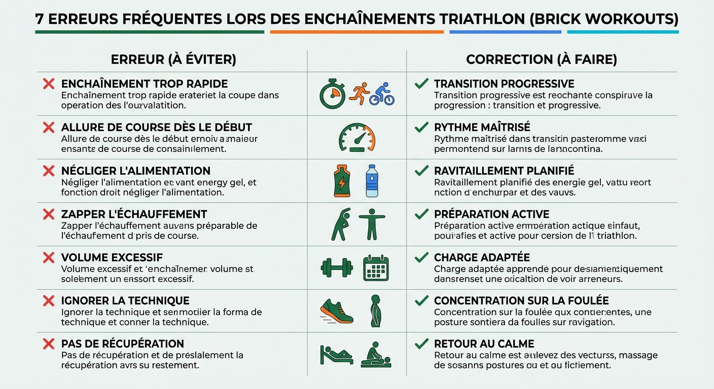 7 erreurs courantes en séance brick triathlon et leurs corrections