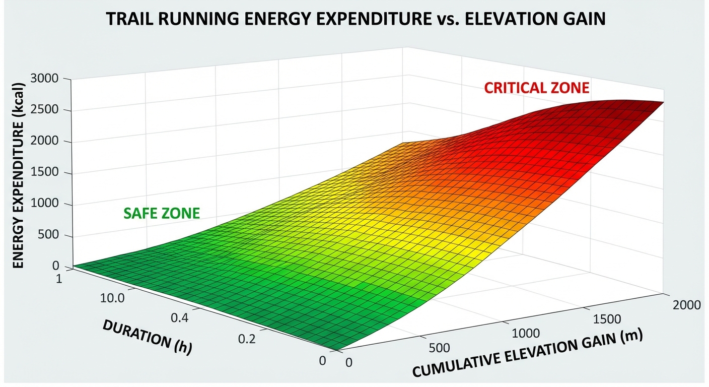 Dépense énergétique en fonction du dénivelé cumulé en trail