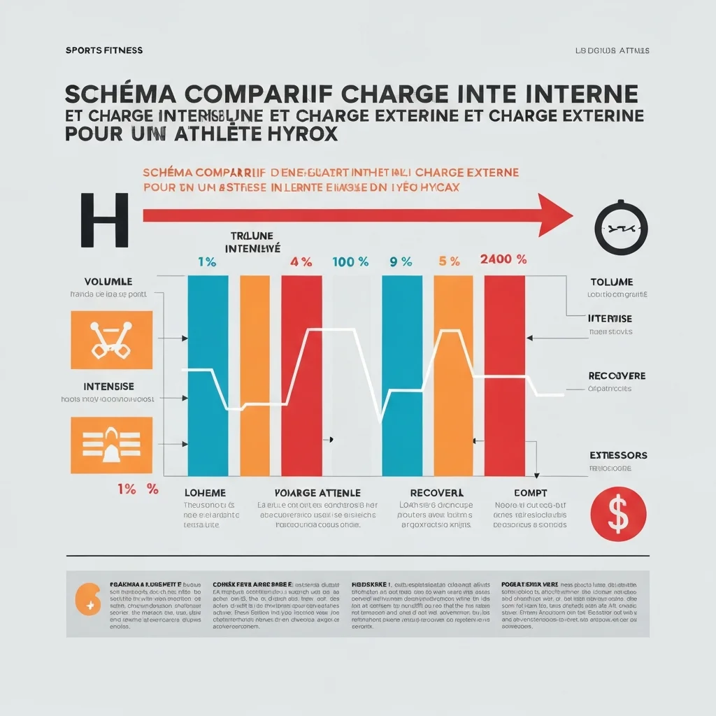 Schéma comparatif charge interne et charge externe pour un athlète Hyrox