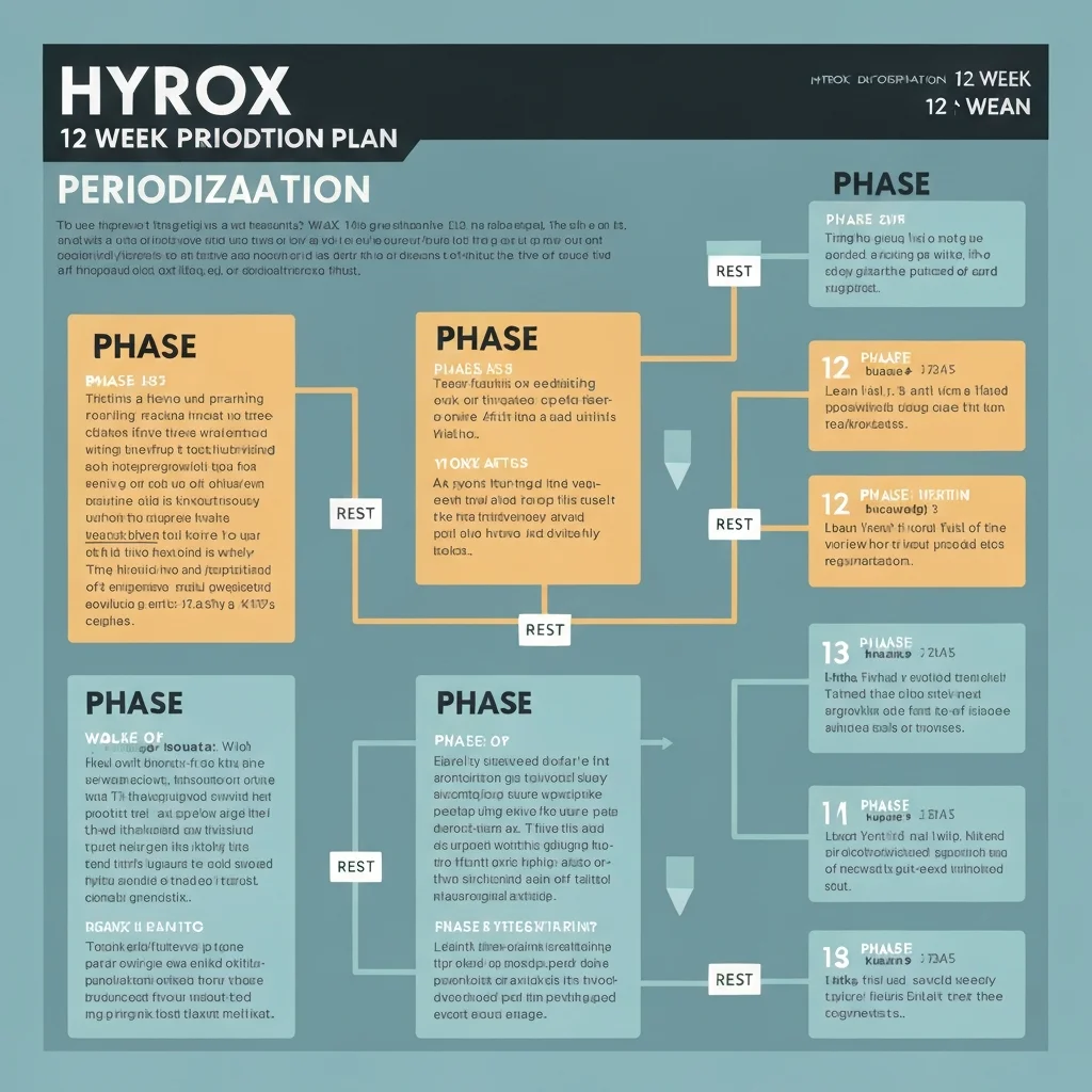 Plan de périodisation Hyrox sur 12 semaines avec phases et décharges
