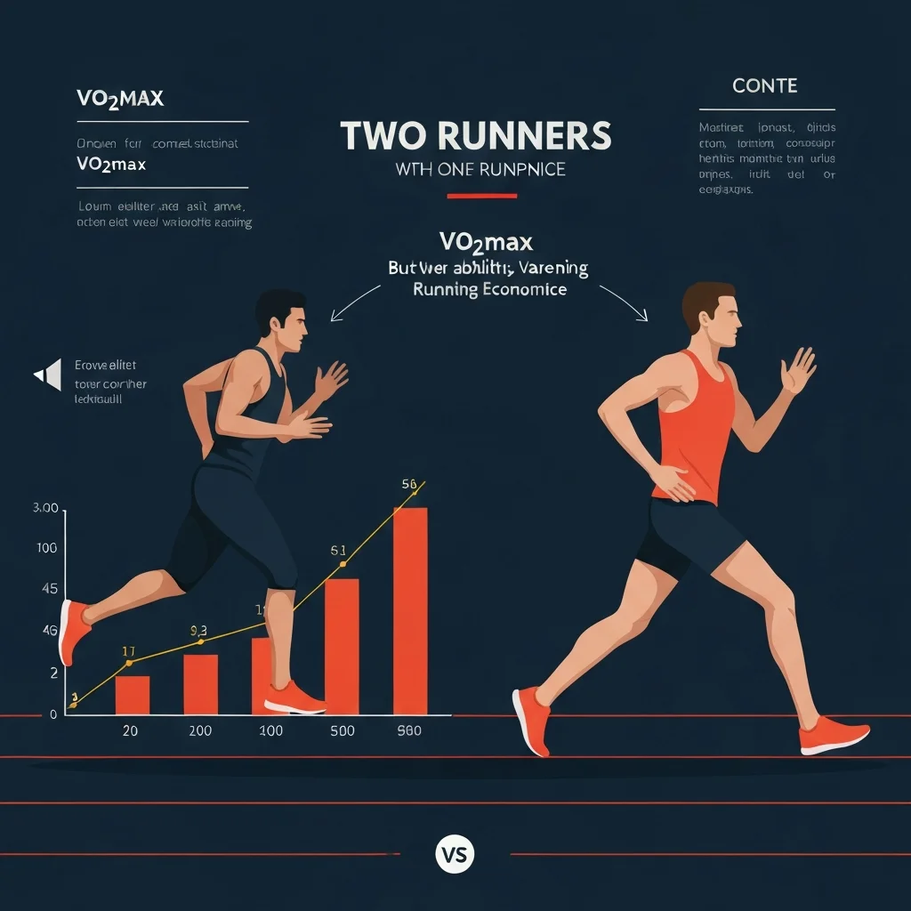 Comparaison de deux coureurs à VO2max identique mais économie de course différente