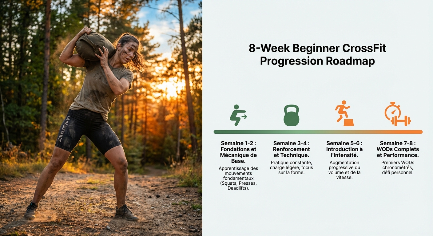Feuille de route du programme crossfit débutant sur 8 semaines