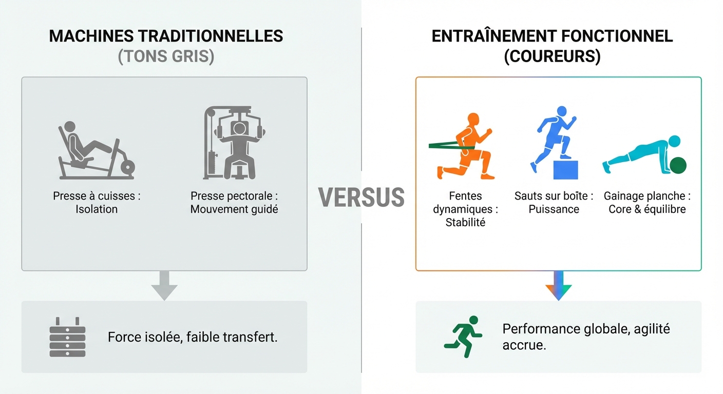 Comparaison musculation classique et cross training fonctionnel pour coureurs