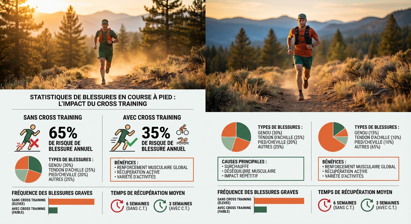 Statistiques de blessures en course à pied avec et sans cross training