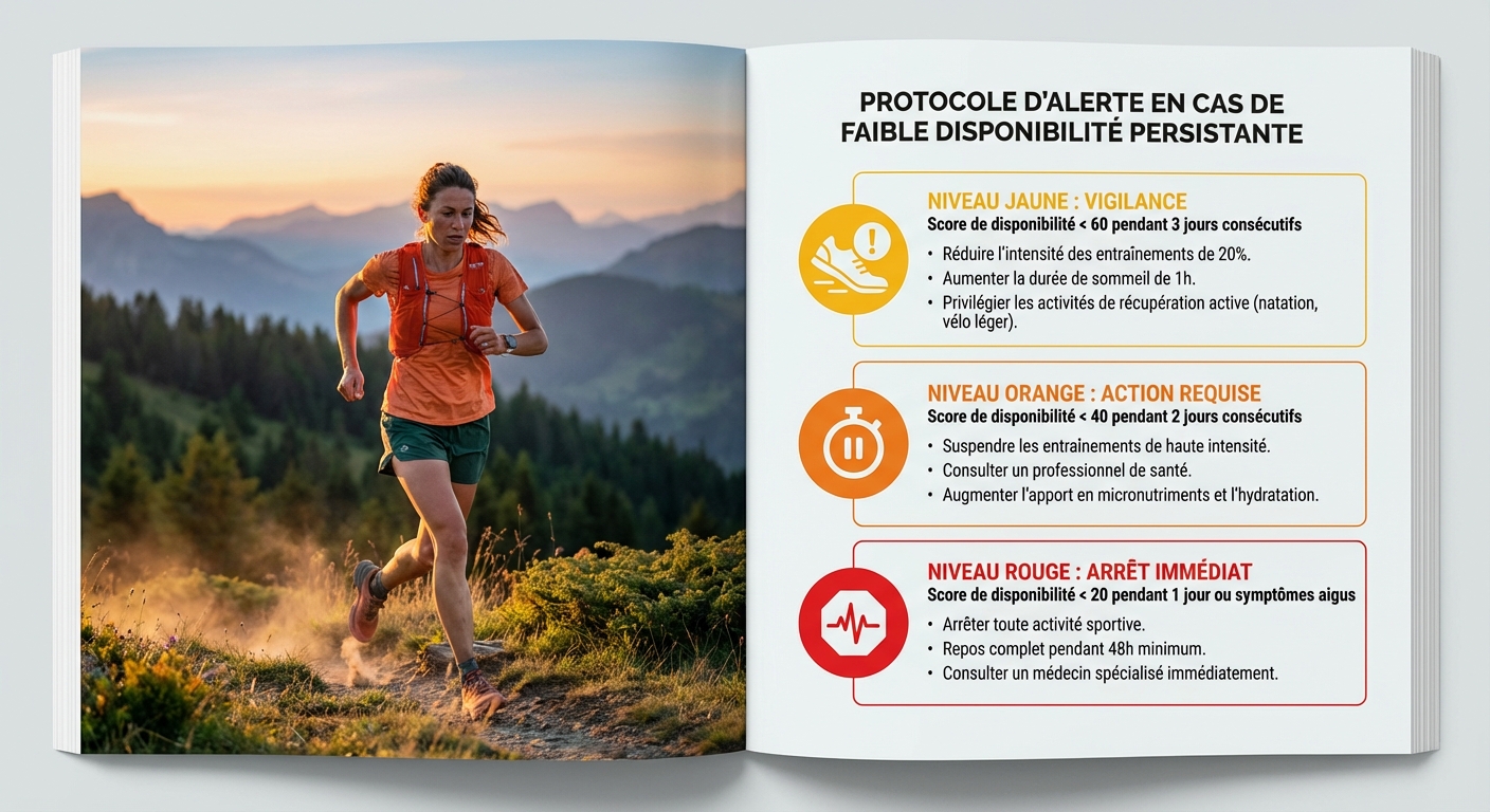 Protocole de réaction en trois niveaux face à un readiness score bas persistant