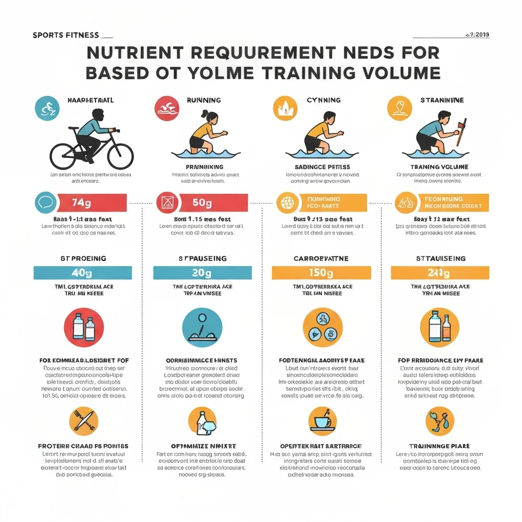 Besoins en macronutriments par sport d'endurance et volume d'entraînement