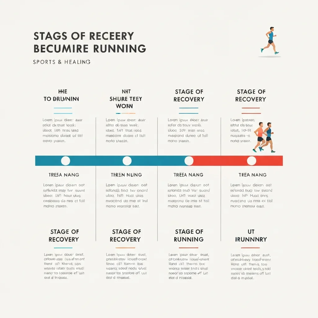 Frise chronologique des phases de guérison avant la reprise de la course à pied