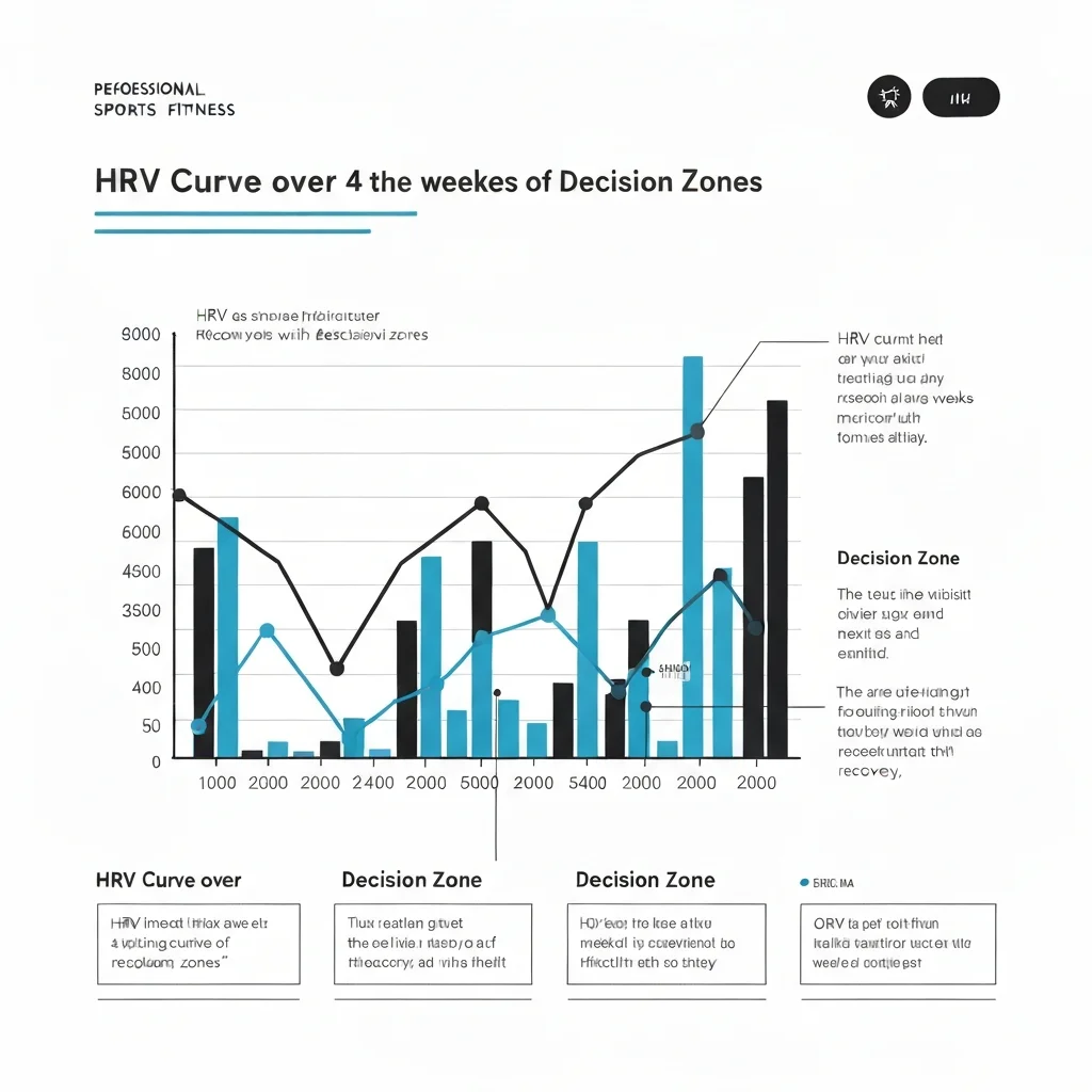 Courbe HRV sur 4 semaines de reprise avec zones de décision