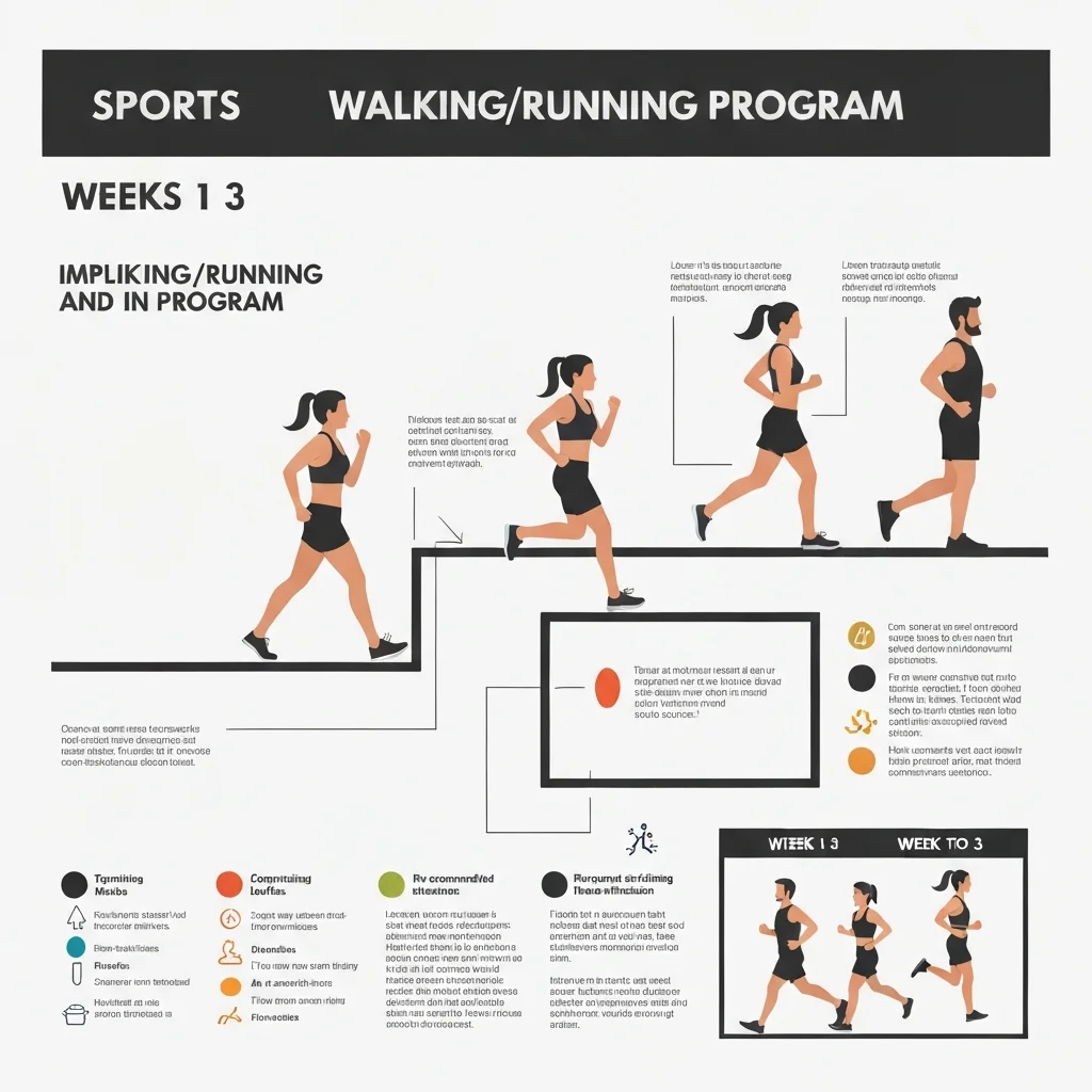 Progression marche-course semaines 1 à 3 du programme de reprise