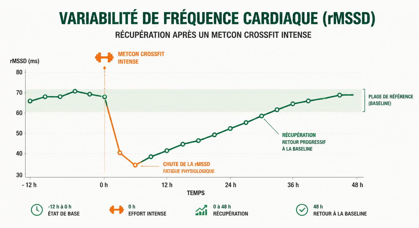 Évolution de la HRV après un WOD intense avec retour à la baseline
