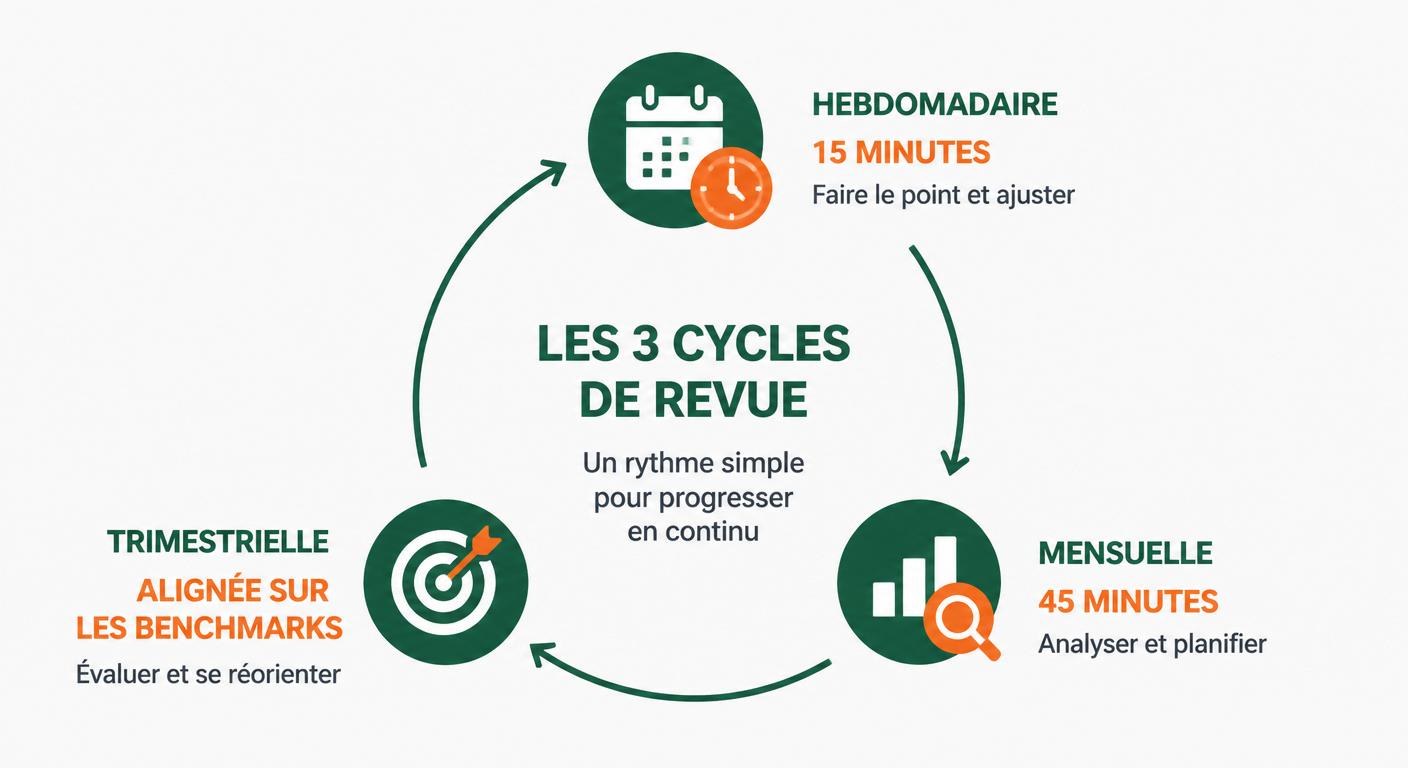 Rituel de revue hebdomadaire mensuelle et trimestrielle de données CrossFit