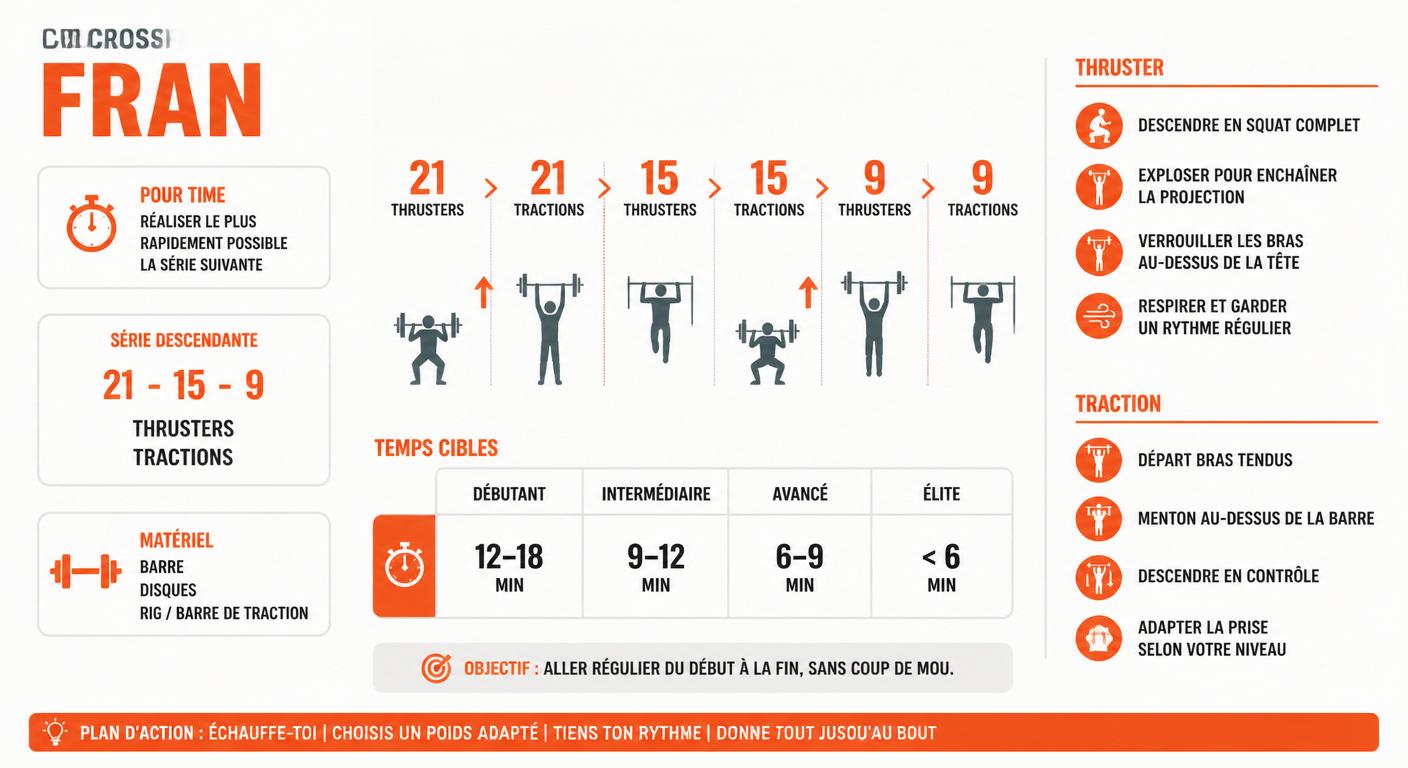 Infographie expliquant la structure et les temps cibles de Fran