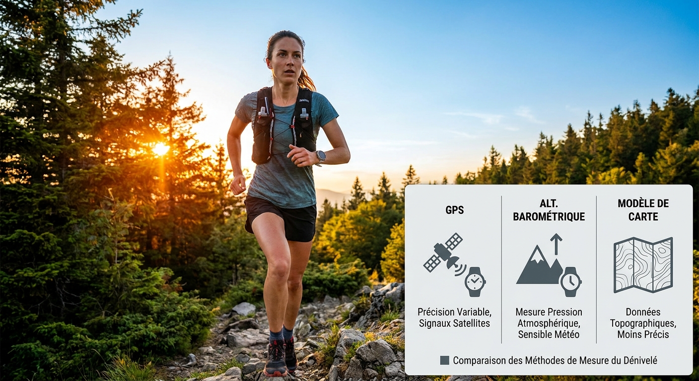 Comparatif des méthodes de mesure du dénivelé positif