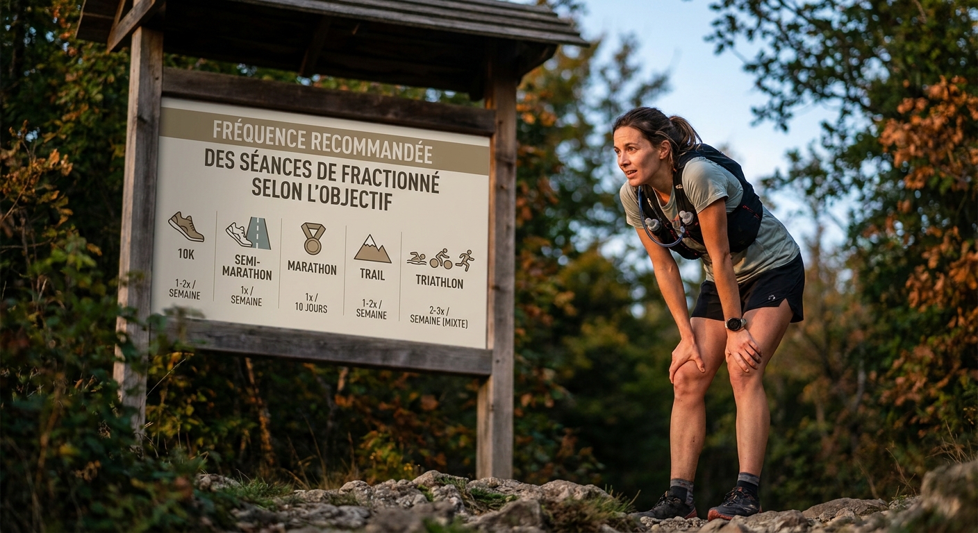 Fréquence de fractionné recommandée selon l'objectif de course