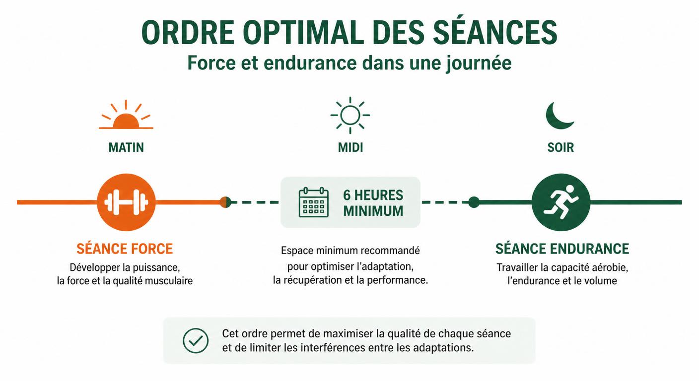 Chronologie optimale des séances force et endurance dans la journée