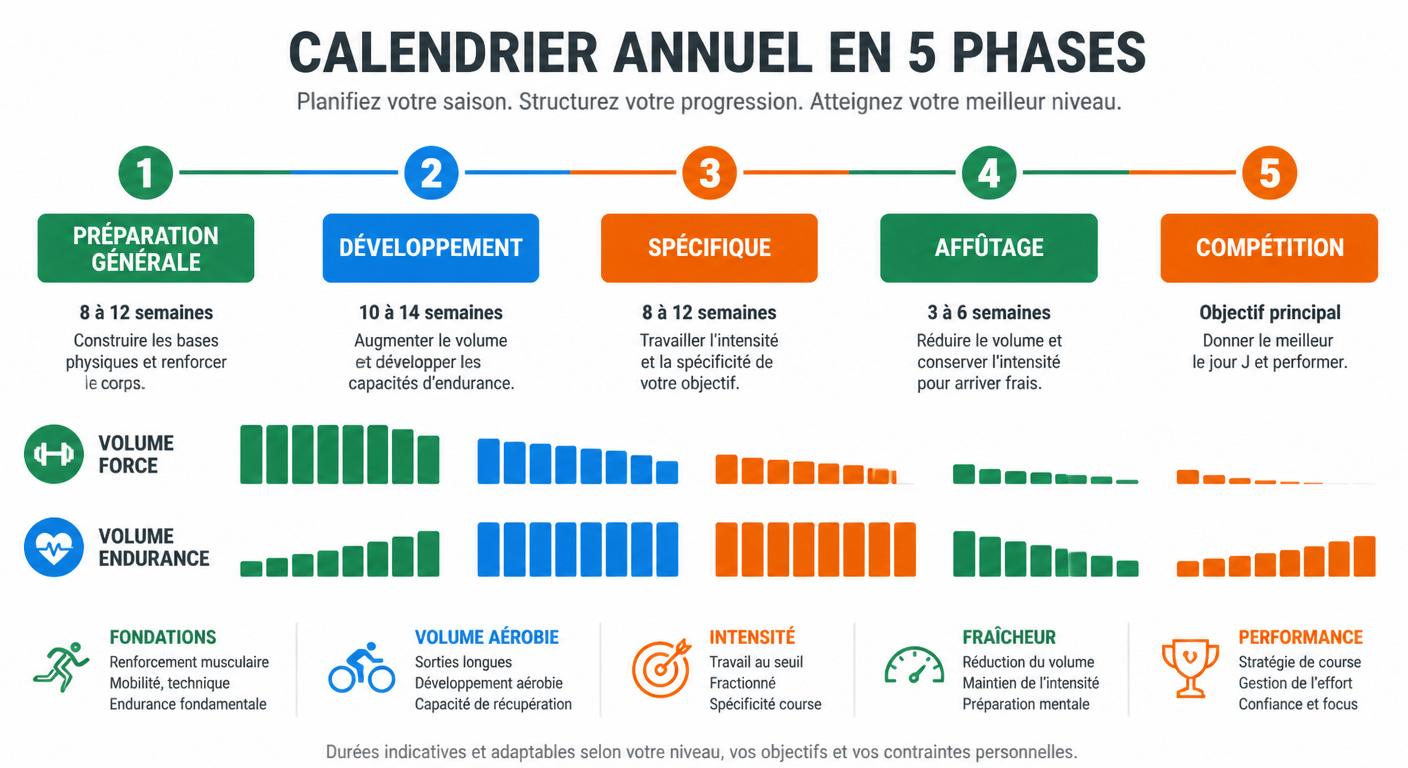 Calendrier annuel de périodisation force et endurance