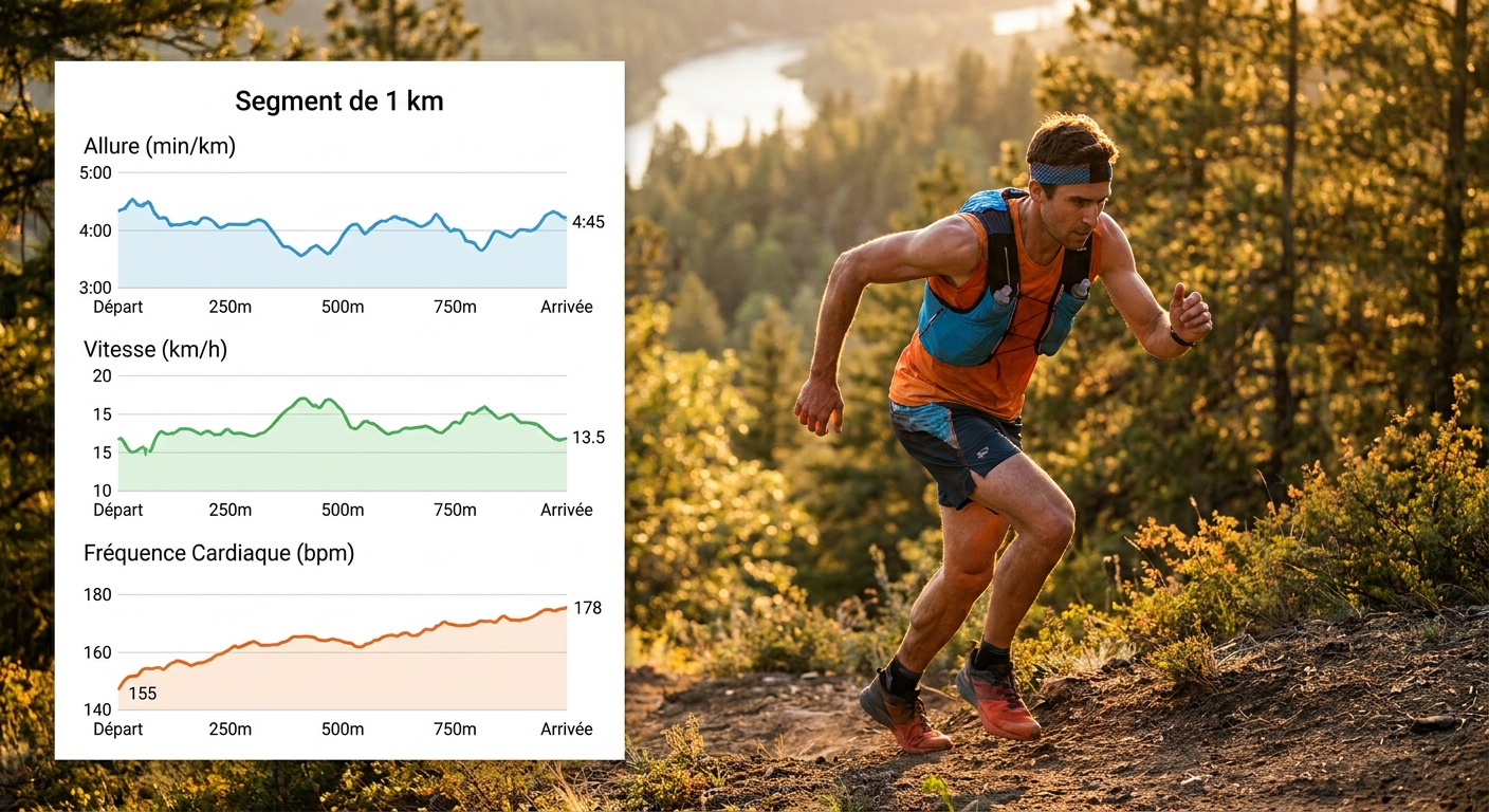 Trois lectures d'un même kilomètre : allure, vitesse et fréquence cardiaque