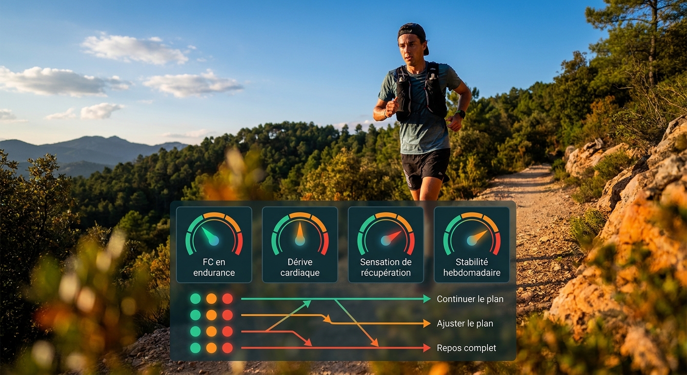 Grille de décision à quatre voyants pour interpréter les métriques Garmin running