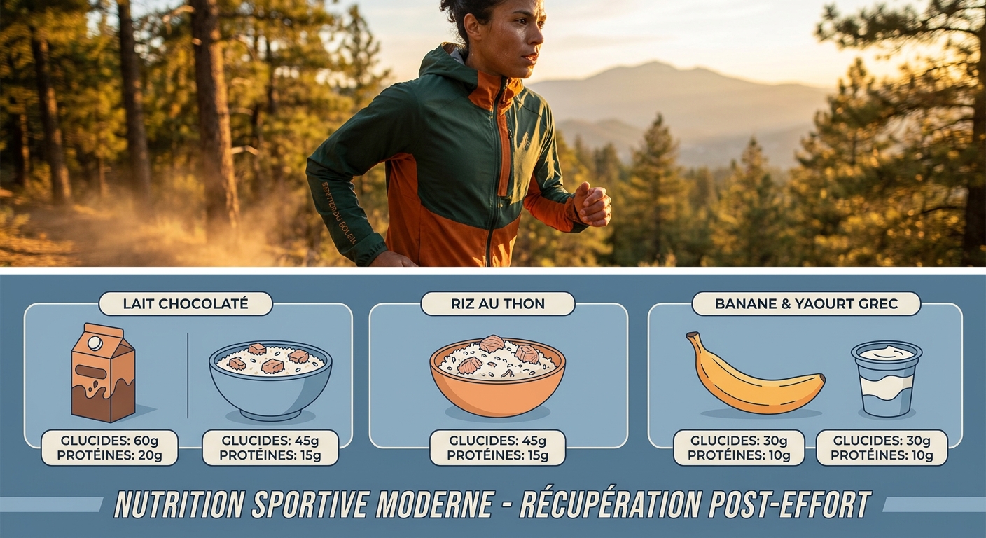 Trois collations post-effort respectant le ratio 3:1 glucides protéines