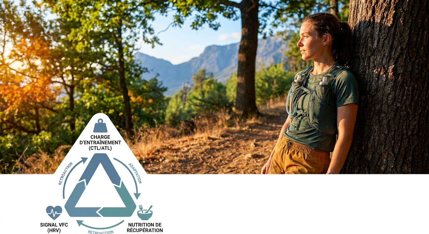 Triangle charge d'entraînement, HRV et nutrition récupération