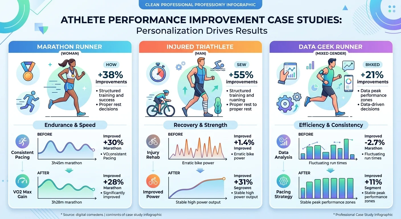 Études de cas : comment 3 athlètes ont surmonté leur stagnation en course à pied