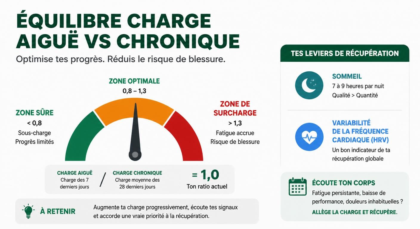 Équilibre charge aiguë et chronique en CrossFit avec zones de surcharge