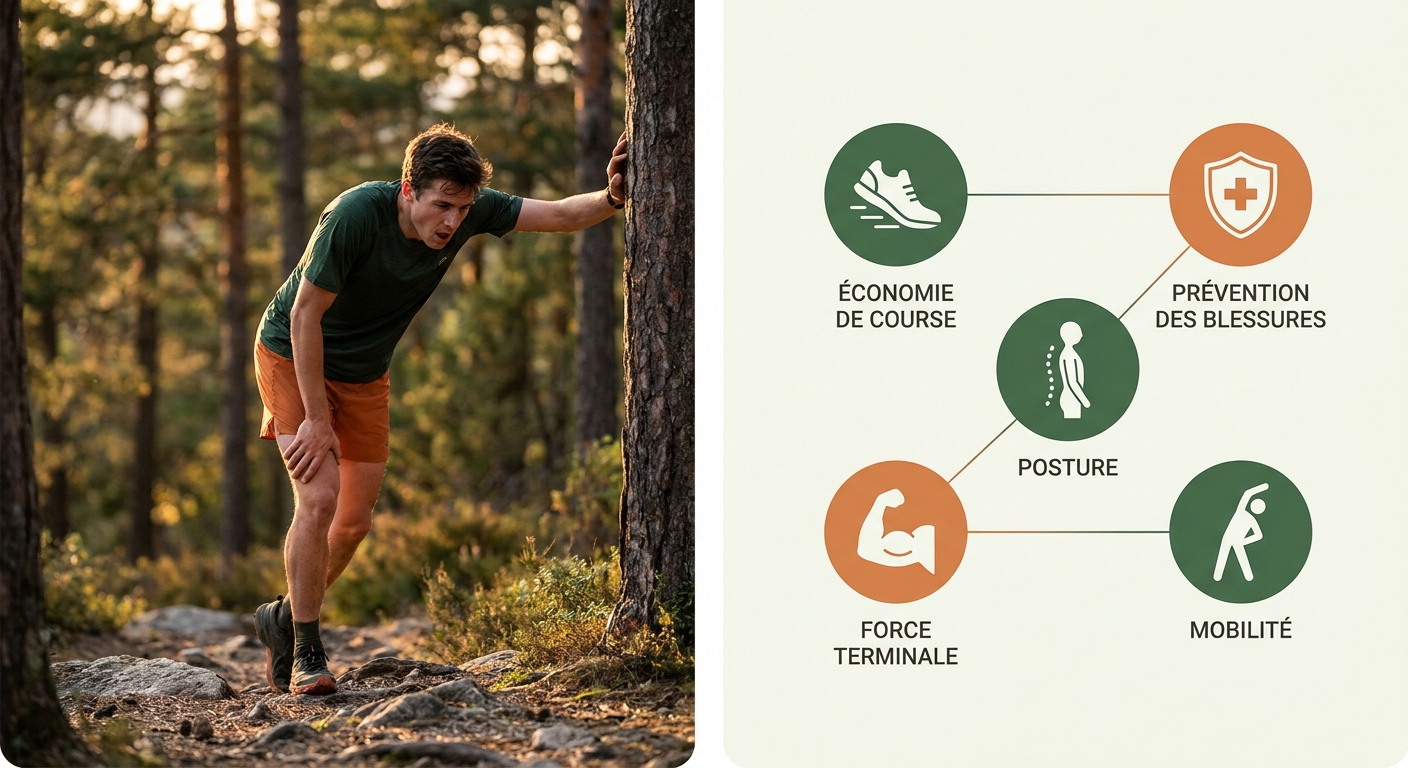 Infographie des bénéfices du fitness fonctionnel pour les athlètes d'endurance