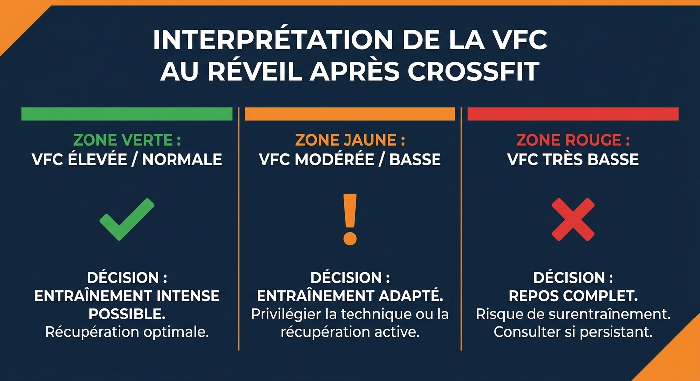 Infographie interpretation HRV au reveil