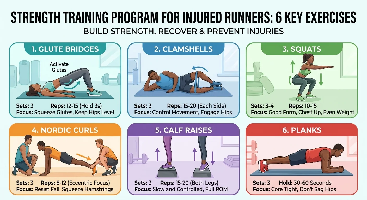 6 exercices de renforcement musculaire pour la reprise de course après blessure