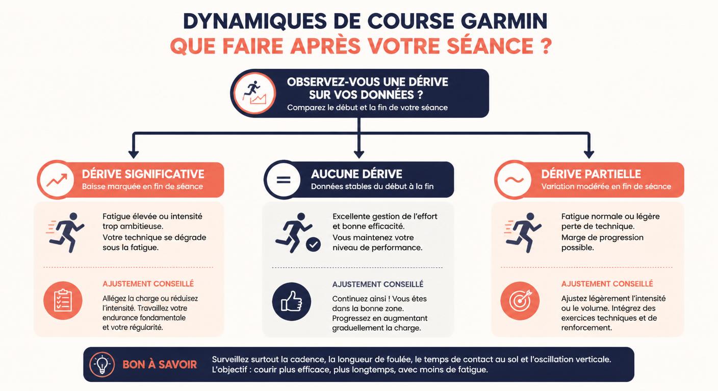 Arbre de décision pour analyser ses Running Dynamics après une séance