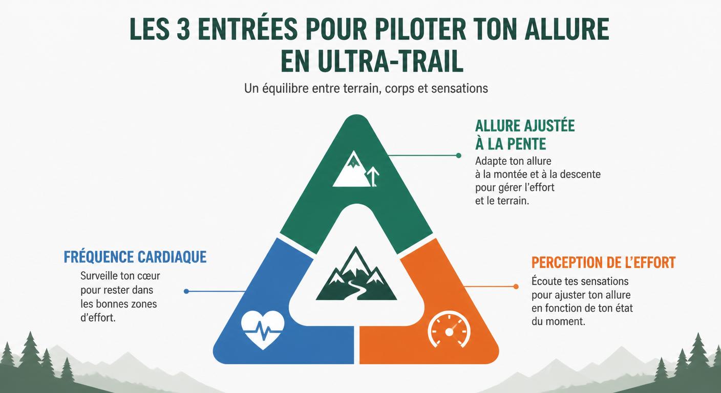 Infographie des trois capteurs du pacing : GAP, fréquence cardiaque, ressenti