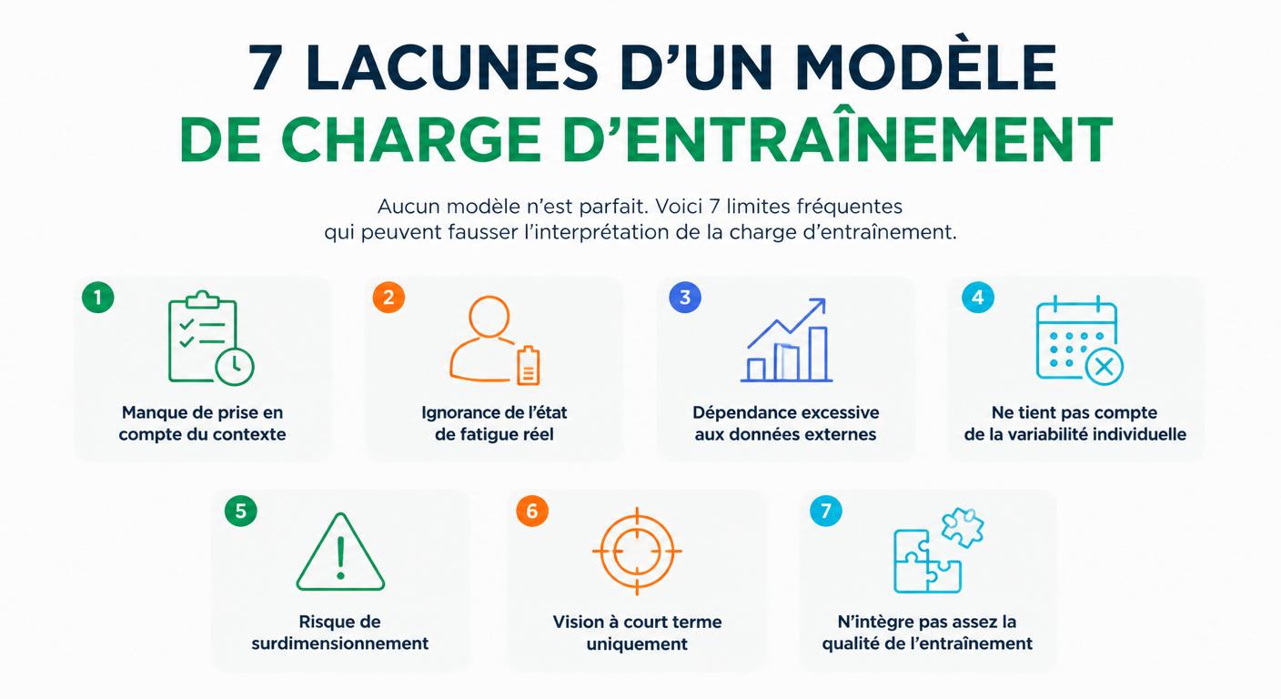 Infographie des 7 limites du modèle Strava Fitness & Freshness