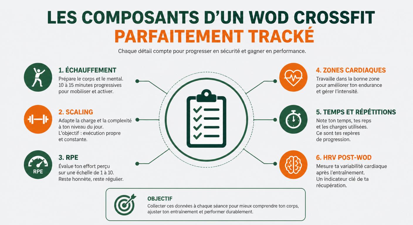 Infographie de l'anatomie d'un WOD complètement tracké