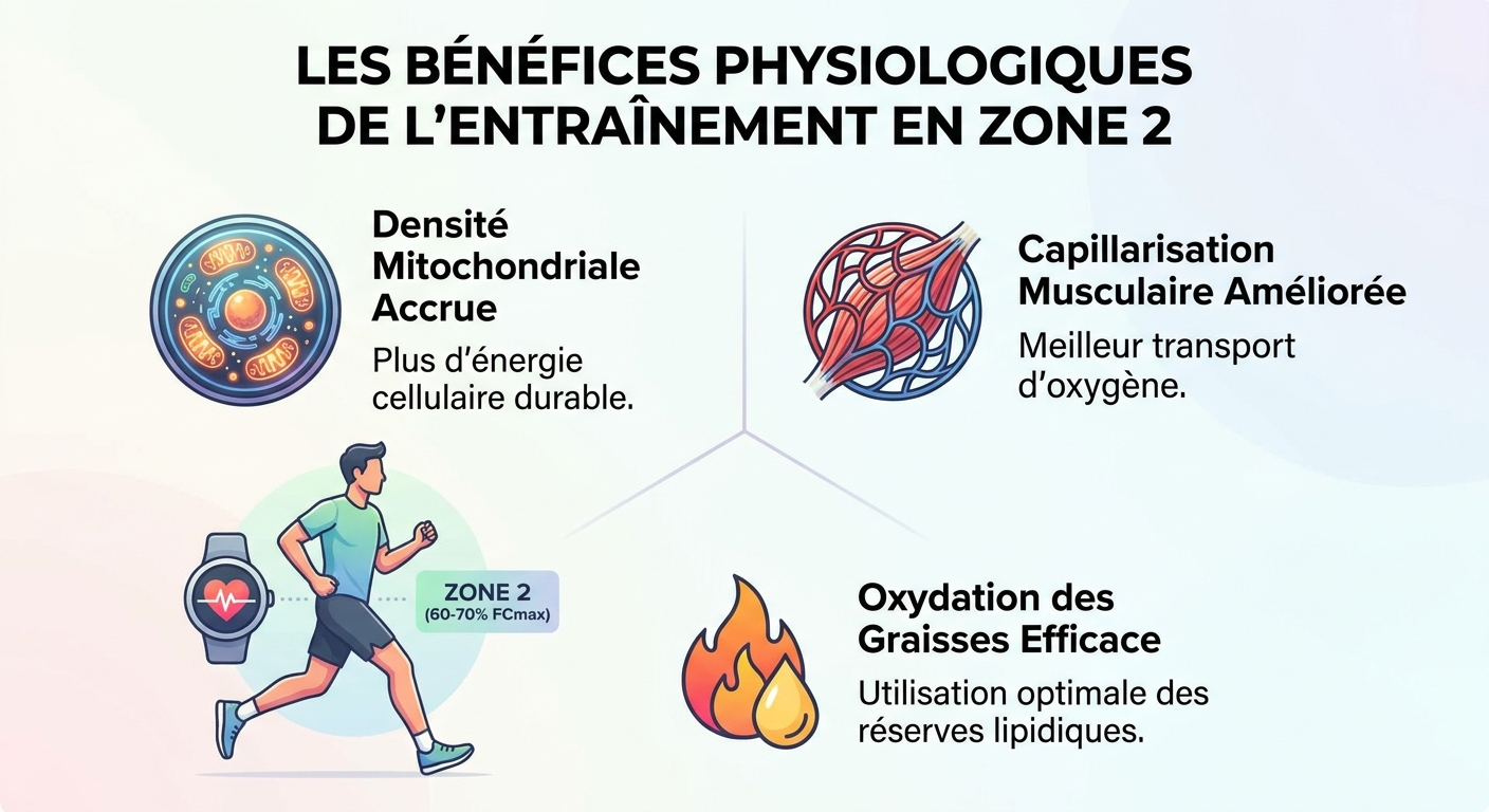 Bénéfices physiologiques de l'entraînement en zone 2